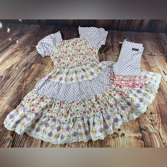 Matilda Jane Clothing Magic Garden Smocked Dress + Shorties